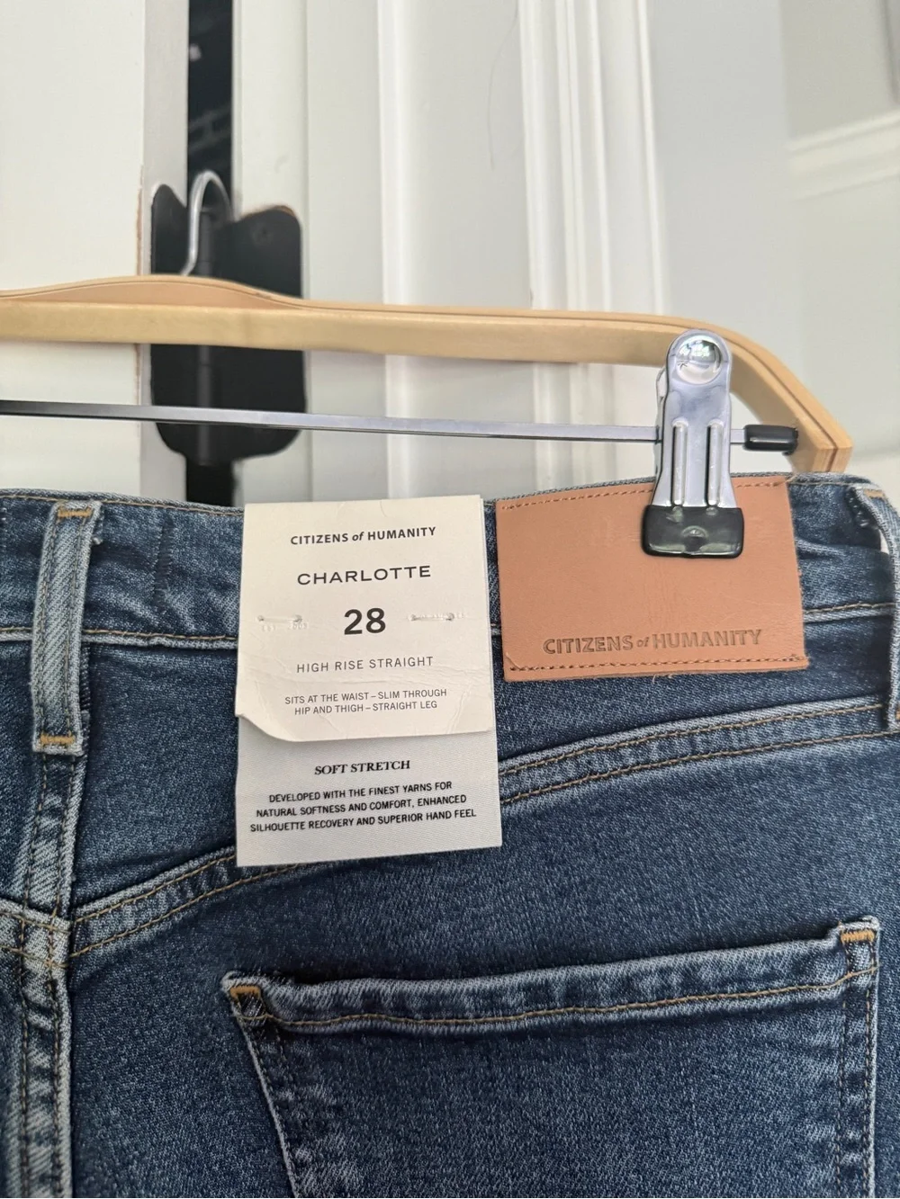 Citizens of Humanity Charlotte Jeans high rise straight button fly new